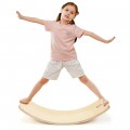 35 Inch Wooden Wobble Balance Board Kids Rocker Yoga Curvy Board Toy with Felt Layer - Gallery View 3 of 11