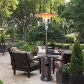 48,000 BTU Standing Outdoor Heater Propane LP Gas Steel with Table and Wheels - Gallery View 11 of 40