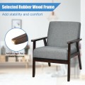 Mid-Century Retro Fabric Accent Armchair for Living Room - Gallery View 18 of 60