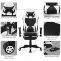 PU Leather Gaming Chair with USB Massage Lumbar Pillow and Footrest - Gallery View 34 of 44