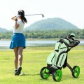 4 Wheel Golf Push Cart with Brake Scoreboard Adjustable Handle - Gallery View 13 of 48