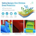 Inflatable Bouncer Bounce House with Water Slide Splash Pool without Blower - Gallery View 10 of 12