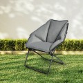 Oversized Foldable Leisure Camping Chair with Sturdy Iron Frame - Gallery View 2 of 10