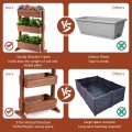3-Tier Raised Garden Bed with Detachable Ladder and Adjustable Shelf - Gallery View 10 of 11
