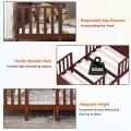 2-in-1 Convertible Toddler Bed with Guardrails