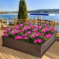 48 Inch Raised Garden Bed Planter for Flower Vegetables Patio - Gallery View 1 of 23