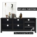 Universal Wooden TV Stand for TVs up to 60 Inch with 6 Open Shelves - Gallery View 23 of 24