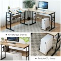 L-Shaped Computer Desk with Tiltable Tabletop - Gallery View 36 of 48