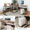 L-Shaped Computer Desk with Tiltable Tabletop - Gallery View 24 of 48