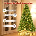 6.5 Feet Pre-lit Hinged Christmas Tree with LED Lights - Gallery View 9 of 12