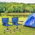 360° Free Rotation Collapsible Portable Swivel Camping Chair