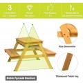 3-In-1 Convertible Picnic Table Set for Kids
