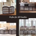 24 Inches Configurable Folding Free Standing 4 Panel Wood Pet Fence - Gallery View 5 of 18