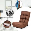 4-Position Adjustable Floor Chair Folding Lazy Sofa - Gallery View 9 of 31