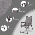 Set of 2 Patio Folding Sling Back Camping Deck Chairs - Gallery View 33 of 44
