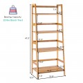 47.5 Inch 4-Tier Multifunctional Bamboo Bookcase Storage Stand Rack - Gallery View 4 of 11