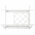 Household Wall Mount Wine Rack Organizer with Glass Holder Storage Shelf - Gallery View 5 of 9