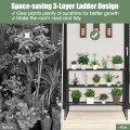 3 Tier Outdoor Metal Heavy Duty Modern for Multiple Plant Display Stand Rack