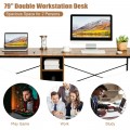 79 Inch Multifunctional Office Desk for 2 Person with Storage - Gallery View 22 of 23