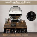Industrial Makeup Dressing Table with 3 Lighting Modes - Gallery View 16 of 39