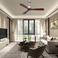 52 Inch Modern Brushed Nickel Finish Ceiling Fan with Remote Control - Gallery View 7 of 12