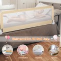 59 Inch Extra Long Folding Breathable Baby Children Toddlers Bed Rail Guard with Safety Strap - Gallery View 18 of 40
