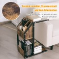 Industrial C-Shape Snack End Table with Storage Space - Gallery View 11 of 12