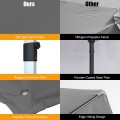 10 Feet 360° Tilt Aluminum Square Patio Umbrella without Weight Base - Gallery View 69 of 80