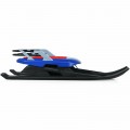 Folding Kids' Metal Snow Sled with Pull Rope Snow Slider and Leather Seat - Gallery View 8 of 10