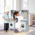 Pretend Play Kitchen Wooden Toy Set for Kids with Realistic Light and Sound - Gallery View 1 of 11