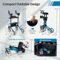 2-in-1 Multipurpose Rollator Walker with Large Seat - Gallery View 14 of 20