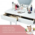 Touch Screen Vanity Makeup Table Stool Set with Lighted Mirror - Gallery View 29 of 36