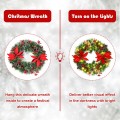Pre-lit Snow Flocked Christmas Wreath with 50 LED Lights - Gallery View 12 of 12