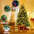 Pre-Lit Snowy Christmas Hinged Tree with Multi-Color Lights - Gallery View 11 of 24