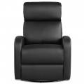 Leather Recliner Chair with 360° Swivel Glider and Padded Seat - Gallery View 31 of 36