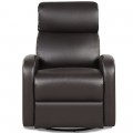 Leather Recliner Chair with 360° Swivel Glider and Padded Seat - Gallery View 19 of 36