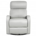 Leather Recliner Chair with 360° Swivel Glider and Padded Seat - Gallery View 7 of 36