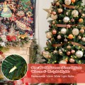 7.5 Feet Artificial Christmas Tree with Ornaments and Pre-Lit Lights - Gallery View 10 of 13