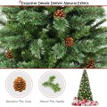 8 Feet Premium Hinged Artificial Christmas Tree Pine Needles - Gallery View 5 of 12