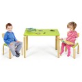 3 Piece Kids Wooden Activity Table and 2 Chairs Set - Gallery View 9 of 24