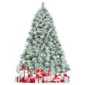 7 Feet Artificial Christmas Tree with Snowy Pine Needles - Gallery View 7 of 9