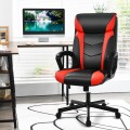 Swivel PU Leather Office Gaming Chair with Padded Armrest - Gallery View 18 of 36