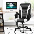 Swivel PU Leather Office Gaming Chair with Padded Armrest - Gallery View 6 of 36