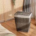 Foldable Handwoven Laundry Basket with Removable Liner