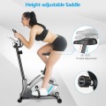 Magnetic Exercise Bike Upright Cycling Bike with LCD Monitor and Pulse Sensor - Gallery View 12 of 12