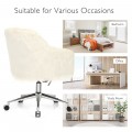 Modern Fluffy Faux Fur Vanity Office Chair for Teens Girls - Gallery View 5 of 12