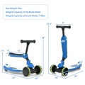 2-in-1 Kids Kick Scooter with Flash Wheels for Girls and Boys from 1.5 to 6 Years Old - Gallery View 14 of 30
