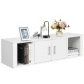 Wall Mounted Floating 2 Door Desk Hutch Storage Shelves - Gallery View 16 of 23