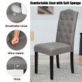 Set of 2 Modern Tufted Dining Chairs with Padded Seat - Gallery View 5 of 36