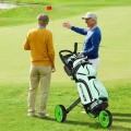 3 Wheel Folding Golf Push Cart with Brake Scoreboard Adjustable Handle - Gallery View 18 of 47
